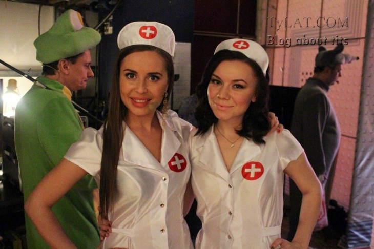 В костюме медсестры совместно с Михалковой